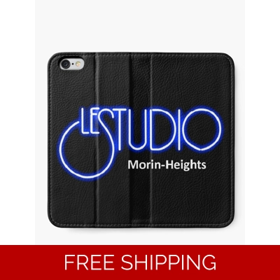 Le Studio Iphone Wallet A White & Blue Logo MH White